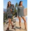 image:imageTACVASEN Womens Long Sleeve V Neck Tops Lightweight Quick Dry UPF 50 Sun Protection Workout Hiking Running Shirts01 Dark Gray