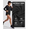 image:imageTACVASEN Womens Long Sleeve V Neck Tops Lightweight Quick Dry UPF 50 Sun Protection Workout Hiking Running Shirts02 Black