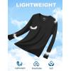 image:imageTACVASEN Womens Long Sleeve V Neck Tops Lightweight Quick Dry UPF 50 Sun Protection Workout Hiking Running Shirts02 Black