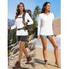 image:imageTACVASEN Womens Long Sleeve V Neck Tops Lightweight Quick Dry UPF 50 Sun Protection Workout Hiking Running Shirts03 White