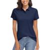 image:imageTACVASEN Womens Golf Polo Shirts Short Sleeve UPF 50 Sun Protection Golf Shirts for Women Quick Dry Collared Polos02navy