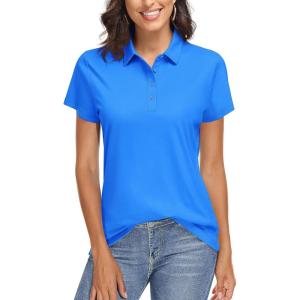 image:imageTACVASEN Womens Golf Polo Shirts Short Sleeve UPF 50 Sun Protection Golf Shirts for Women Quick Dry Collared Polos10azure