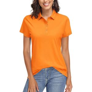 image:imageTACVASEN Womens Golf Polo Shirts Short Sleeve UPF 50 Sun Protection Golf Shirts for Women Quick Dry Collared Polos11bright Orange