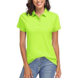 image:imageTACVASEN Womens Golf Polo Shirts Short Sleeve UPF 50 Sun Protection Golf Shirts for Women Quick Dry Collared Polos12bright Green