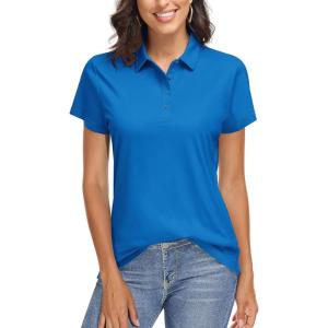image:imageTACVASEN Womens Golf Polo Shirts Short Sleeve UPF 50 Sun Protection Golf Shirts for Women Quick Dry Collared Polos15green Blue