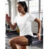 image:imageTACVASEN Womens Short Sleeve Workout Shirts UPF 50 Sun Protection Quick Dry Athletic Tops for Running Gym Tee02 White
