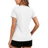image:imageTACVASEN Womens Short Sleeve Workout Shirts UPF 50 Sun Protection Quick Dry Athletic Tops for Running Gym Tee02 White
