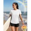 image:imageTACVASEN Womens Short Sleeve Workout Shirts UPF 50 Sun Protection Quick Dry Athletic Tops for Running Gym Tee02 White