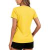 image:imageTACVASEN Womens Short Sleeve Workout Shirts UPF 50 Sun Protection Quick Dry Athletic Tops for Running Gym Tee04 Yellow