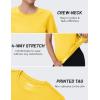 image:imageTACVASEN Womens Short Sleeve Workout Shirts UPF 50 Sun Protection Quick Dry Athletic Tops for Running Gym Tee04 Yellow