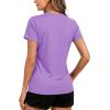 image:imageTACVASEN Womens Short Sleeve Workout Shirts UPF 50 Sun Protection Quick Dry Athletic Tops for Running Gym Tee05 Light Purple