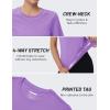 image:imageTACVASEN Womens Short Sleeve Workout Shirts UPF 50 Sun Protection Quick Dry Athletic Tops for Running Gym Tee05 Light Purple