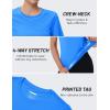 image:imageTACVASEN Womens Short Sleeve Workout Shirts UPF 50 Sun Protection Quick Dry Athletic Tops for Running Gym Tee06 Azure