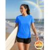 image:imageTACVASEN Womens Short Sleeve Workout Shirts UPF 50 Sun Protection Quick Dry Athletic Tops for Running Gym Tee06 Azure