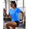 image:imageTACVASEN Womens Short Sleeve Workout Shirts UPF 50 Sun Protection Quick Dry Athletic Tops for Running Gym Tee06 Azure