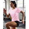 image:imageTACVASEN Womens Short Sleeve Workout Shirts UPF 50 Sun Protection Quick Dry Athletic Tops for Running Gym Tee07 Light Pink