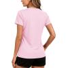 image:imageTACVASEN Womens Short Sleeve Workout Shirts UPF 50 Sun Protection Quick Dry Athletic Tops for Running Gym Tee07 Light Pink