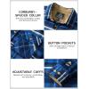 image:imageTACVASEN Mens Flannel Shirt Long Sleeve Plaid Shirts Cotton Lightweight Casual Button Down Work Shirt with 2 PocketsBlue Grey
