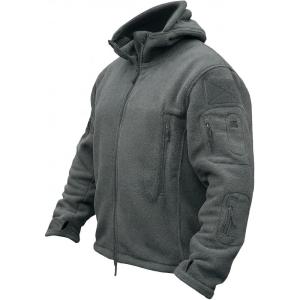 image:imageTACVASEN Tactical Jacket for Men Fleece Jackets Full Zip Military Hoodies Windproof Warm Winter Coat Outdoor Hunting02gray