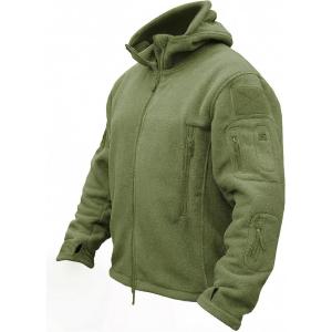 image:imageTACVASEN Tactical Jacket for Men Fleece Jackets Full Zip Military Hoodies Windproof Warm Winter Coat Outdoor Hunting03army Green