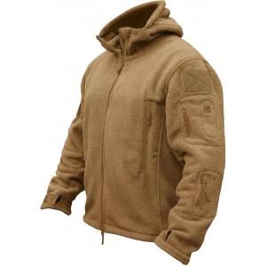 image:imageTACVASEN Tactical Jacket for Men Fleece Jackets Full Zip Military Hoodies Windproof Warm Winter Coat Outdoor Hunting05sand