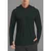 image:imageTACVASEN Mens Long Sleeve Active TShirts UPF 50 Hoodies Sun Protection Shirt Lightweight Quick Dry Rash Guards01 Black