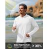 image:imageTACVASEN Mens Long Sleeve Active TShirts UPF 50 Hoodies Sun Protection Shirt Lightweight Quick Dry Rash Guards02 White