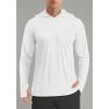 image:imageTACVASEN Mens Long Sleeve Active TShirts UPF 50 Hoodies Sun Protection Shirt Lightweight Quick Dry Rash Guards02 White