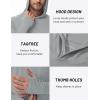 image:imageTACVASEN Mens Long Sleeve Active TShirts UPF 50 Hoodies Sun Protection Shirt Lightweight Quick Dry Rash Guards03 Light Gray