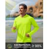 image:imageTACVASEN Mens Long Sleeve Active TShirts UPF 50 Hoodies Sun Protection Shirt Lightweight Quick Dry Rash Guards04 Bright Green