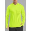 image:imageTACVASEN Mens Long Sleeve Active TShirts UPF 50 Hoodies Sun Protection Shirt Lightweight Quick Dry Rash Guards04 Bright Green