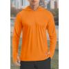 image:imageTACVASEN Mens Long Sleeve Active TShirts UPF 50 Hoodies Sun Protection Shirt Lightweight Quick Dry Rash Guards05 Orange