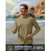 image:imageTACVASEN Mens Long Sleeve Active TShirts UPF 50 Hoodies Sun Protection Shirt Lightweight Quick Dry Rash Guards06 Dull Cyan