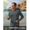 image:imageTACVASEN Mens Long Sleeve Active TShirts UPF 50 Hoodies Sun Protection Shirt Lightweight Quick Dry Rash Guards07 Dark Gray