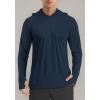 image:imageTACVASEN Mens Long Sleeve Active TShirts UPF 50 Hoodies Sun Protection Shirt Lightweight Quick Dry Rash Guards08 Navy