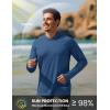 image:imageTACVASEN Mens Long Sleeve Active TShirts UPF 50 Hoodies Sun Protection Shirt Lightweight Quick Dry Rash Guards11 Blue Grey