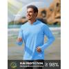 image:imageTACVASEN Mens Long Sleeve Active TShirts UPF 50 Hoodies Sun Protection Shirt Lightweight Quick Dry Rash Guards12 Blue