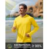 image:imageTACVASEN Mens Long Sleeve Active TShirts UPF 50 Hoodies Sun Protection Shirt Lightweight Quick Dry Rash Guards14 Yellow