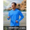 image:imageTACVASEN Mens Long Sleeve Active TShirts UPF 50 Hoodies Sun Protection Shirt Lightweight Quick Dry Rash Guards15 Azure
