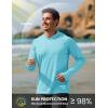 image:imageTACVASEN Mens Long Sleeve Active TShirts UPF 50 Hoodies Sun Protection Shirt Lightweight Quick Dry Rash Guards18 Lake Blue