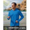 image:imageTACVASEN Mens Long Sleeve Active TShirts UPF 50 Hoodies Sun Protection Shirt Lightweight Quick Dry Rash Guards19 Blue Green