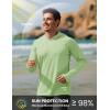 image:imageTACVASEN Mens Long Sleeve Active TShirts UPF 50 Hoodies Sun Protection Shirt Lightweight Quick Dry Rash Guards20 Light Green