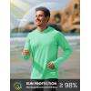 image:imageTACVASEN Mens Long Sleeve Active TShirts UPF 50 Hoodies Sun Protection Shirt Lightweight Quick Dry Rash Guards21 Mint Green