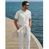 image:imageTACVASEN Mens Pocket TShirts Cotton Short Sleeve Tshirts Soft Crew Neck Lightweight Casual Basic Plain Summer Tees01 White