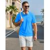 image:imageTACVASEN Mens Pocket TShirts Cotton Short Sleeve Tshirts Soft Crew Neck Lightweight Casual Basic Plain Summer TeesAzure