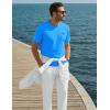 image:imageTACVASEN Mens Pocket TShirts Cotton Short Sleeve Tshirts Soft Crew Neck Lightweight Casual Basic Plain Summer TeesAzure