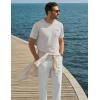 image:imageTACVASEN Mens Pocket TShirts Cotton Short Sleeve Tshirts Soft Crew Neck Lightweight Casual Basic Plain Summer TeesBeige Heather
