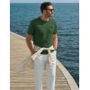 image:imageTACVASEN Mens Pocket TShirts Cotton Short Sleeve Tshirts Soft Crew Neck Lightweight Casual Basic Plain Summer TeesDark Green Heather