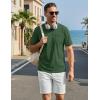image:imageTACVASEN Mens Pocket TShirts Cotton Short Sleeve Tshirts Soft Crew Neck Lightweight Casual Basic Plain Summer TeesDark Green Heather