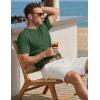 image:imageTACVASEN Mens Pocket TShirts Cotton Short Sleeve Tshirts Soft Crew Neck Lightweight Casual Basic Plain Summer TeesDark Green Heather